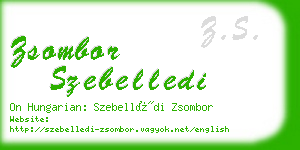 zsombor szebelledi business card